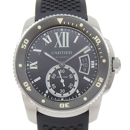 Cartier Calibur Diver Stainless Steel Rubber Watch
