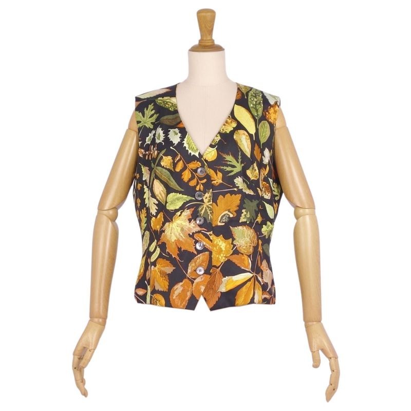 Hermes Vest Margiela Period Gilet All-Over Silk Top — view 2