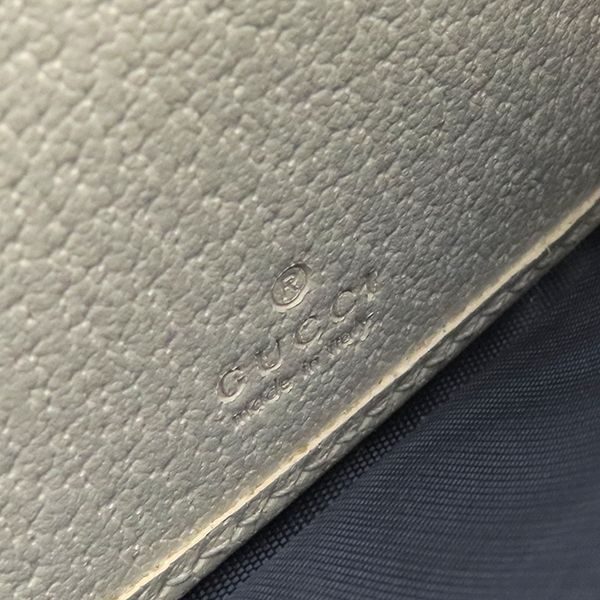 Gucci Long Wallet GG Continental Wallet Leather White Gold Hardware White