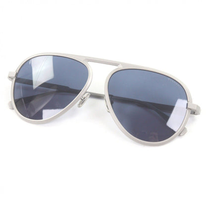 Bvlgari Octo Finissimo Aviator Sunglasses Matte Gray Blue Lens