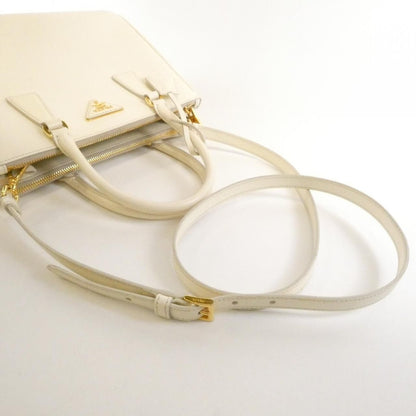 Prada Saffiano Leather Tote Bag Beige Gold — view 7