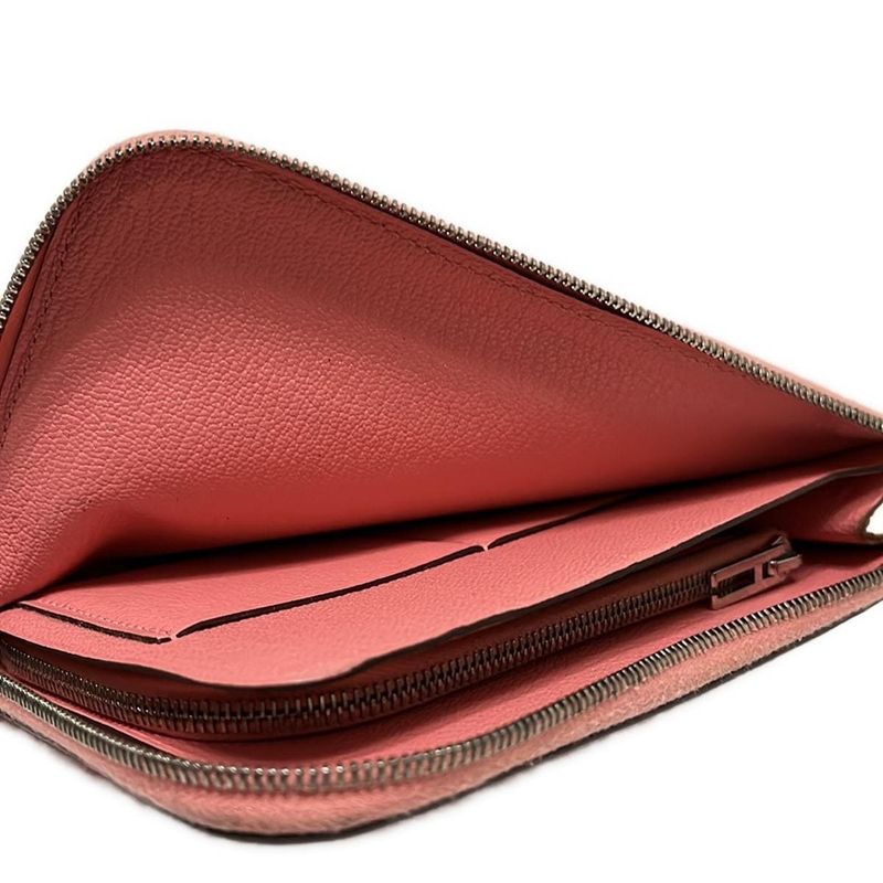 Hermes Wallet Remix Combine Pink Silver Hardware /L Zipper