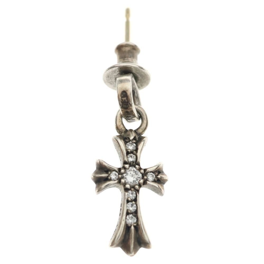 Chrome Hearts Bby Pprchn Baby Fat Pave Diamond Earrings Silver