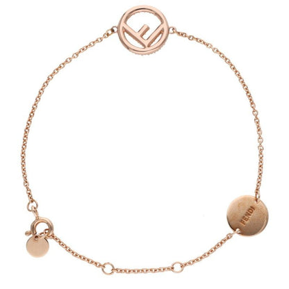 Fendi Huiz Rhinestone Logo Chain Bracelet Women