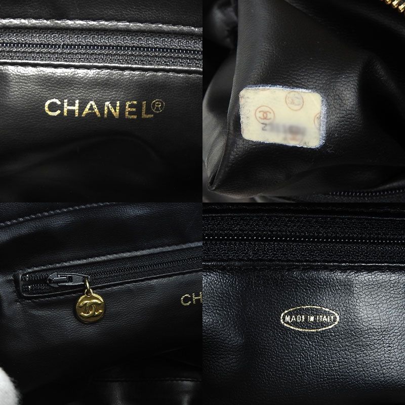 Chanel Chain Tote Bag Chanel Straw Bag 2nd Coco Mark Leather Gold Hardware