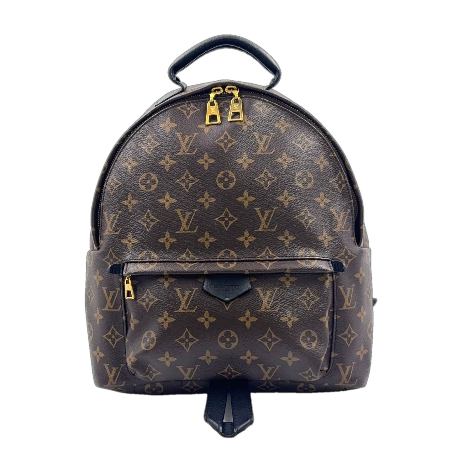 Louis Vuitton Palm Springs Backpack MM Monogram Leather Brown Gold