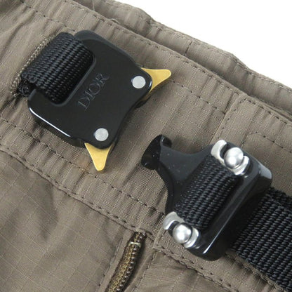 DIOR Christian DIOR Homme 293c179a4717 Buckle Bermuda Logo Patch Shorts Brown 52 Made In