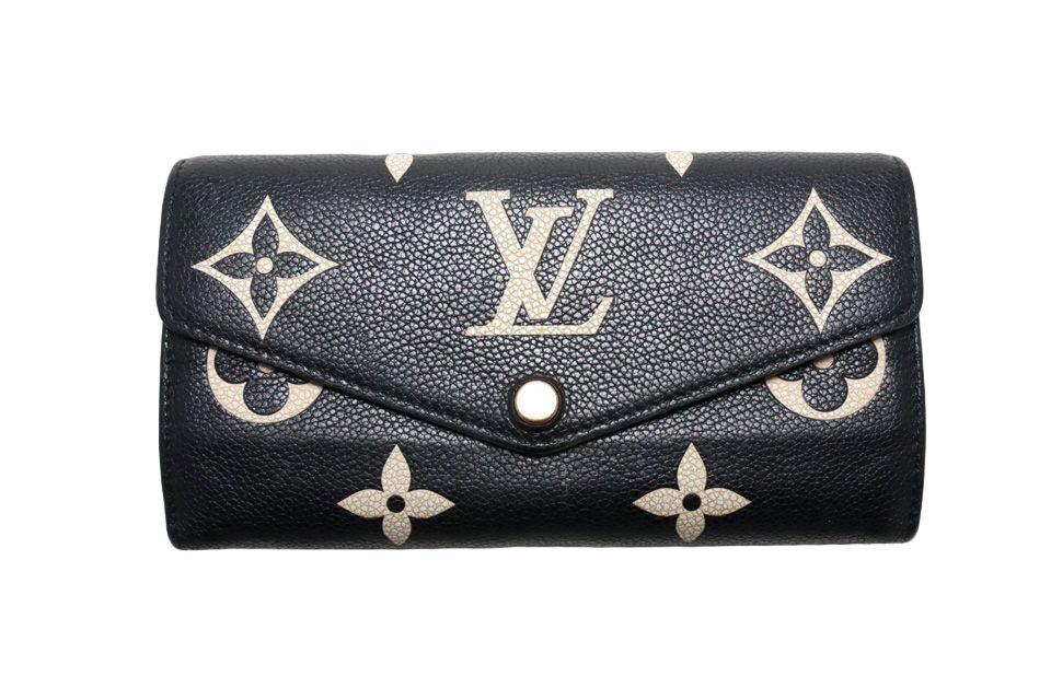 Louis Vuitton Monogram Empreinte Portefeuille Sarah Bicolor Leather Bifold