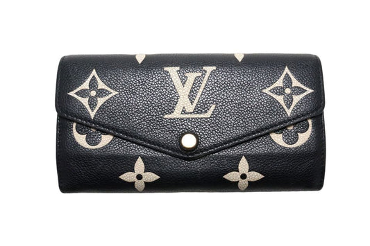 Louis Vuitton Monogram Empreinte Portefeuille Sarah Bicolor Leather Bifold