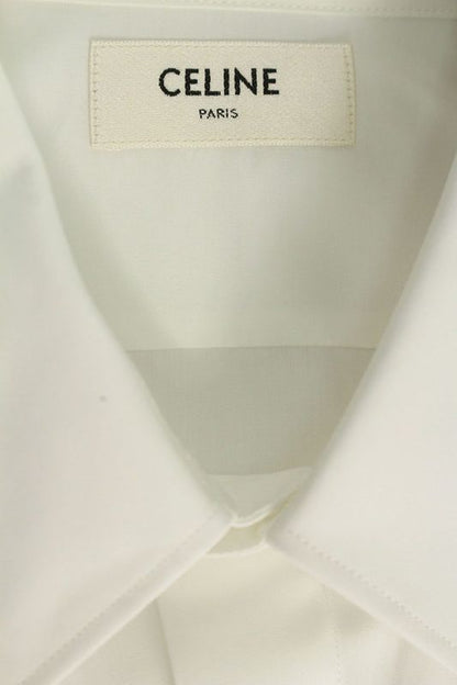 Celine 2c32c091f Triomphe Embroidered Long-sleeved Shirt With Embroidery Men's