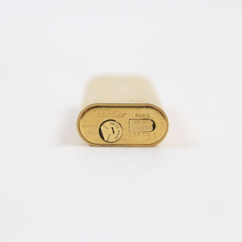 Cartier Oval New Shape Roller Type Smoking Toy Gas Lighter Gold Men's Recommende