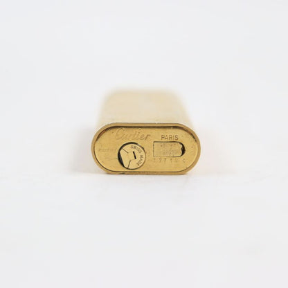 Cartier Oval New Shape Roller Type Smoking Toy Gas Lighter Gold Men's Recommende