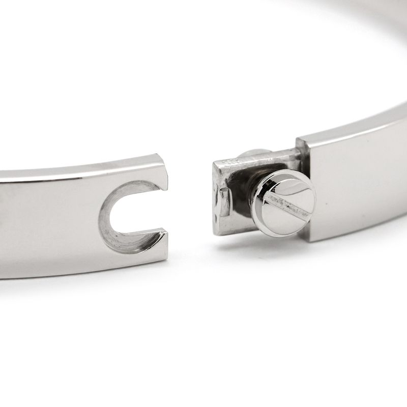 Cartier Bracelet Love Bracelet Classic Model with 4 Diamonds 18k White Gold