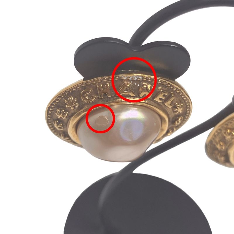 Chanel Large Vintage Earrings Chanel Gold