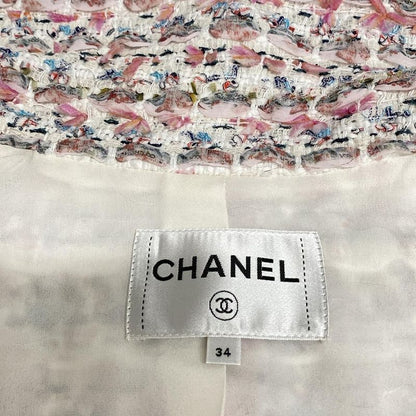 Chanel Jacket Size 34 S Women - P74009 White X Pink X Multi Long Sleeves /