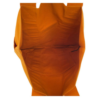 Hermes Fourre Tout Cabas French Festival Hawaii Limited Orange Canvas Tote Bag