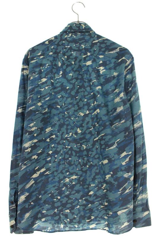 Louis Vuitton 16SS Rm161 AX3 H9s56w Camouflage Long Sleeve Shirt Men's L