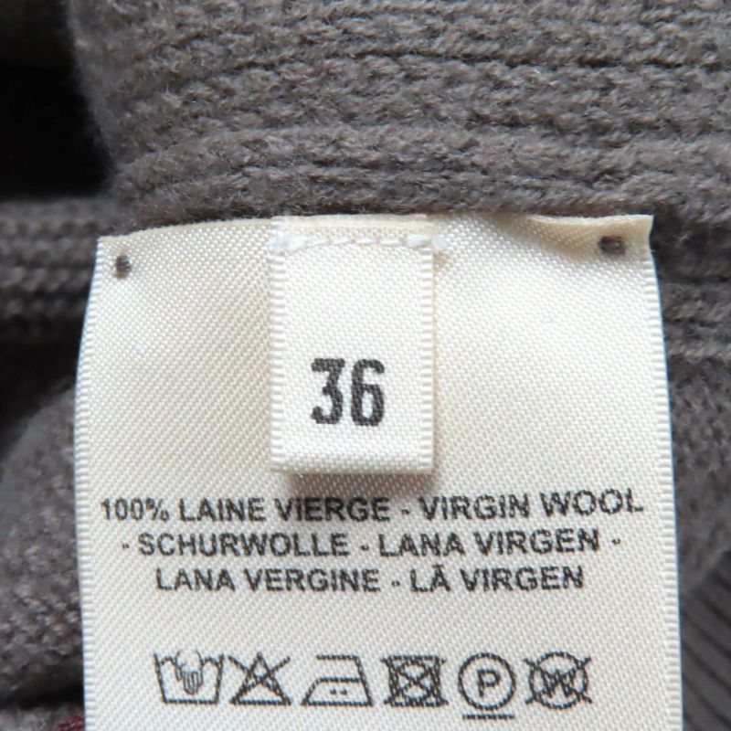 Hermes 23AW 3h2617d4 100% Wool H Motif Crewneck Long Sleeve Jacquard Knit Brown