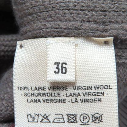 Hermes 23AW 3h2617d4 100% Wool H Motif Crewneck Long Sleeve Jacquard Knit Brown