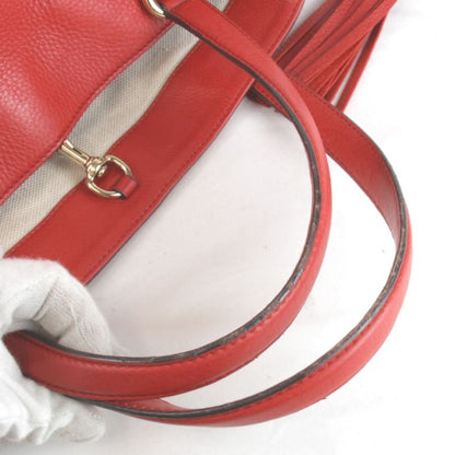Gucci 282303 213048 Interlocking G Tote Bag Red Leather