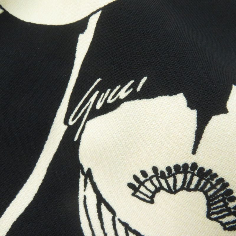 Gucci 2021 653181 Poppy Flower Print With GG Belt Short Sleeve Long Dress/dress