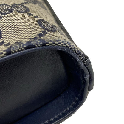 Gucci Shoulder Bag GG Pattern 782919 Gray×navy×red Leather