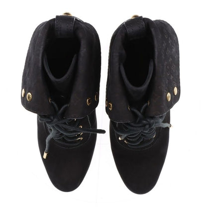 Louis Vuitton 10 Years Monogram Nubuckles Cles Zah Booties Women's 36 Ma0170
