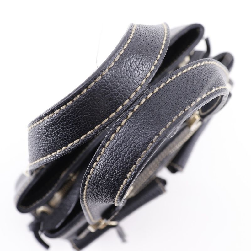 Bvlgari Bulgari Maxirettare 2WAY Shoulder Leather Black Women's Handbag