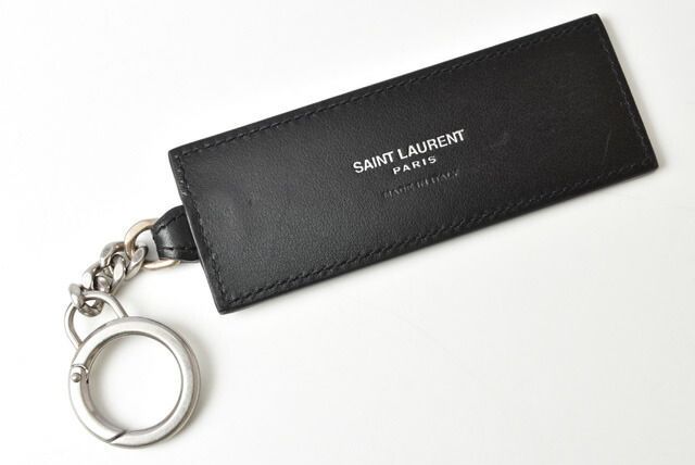 Saint Laurent Key Ring Key Holder YSL Saint Laurent Logo Black 469317