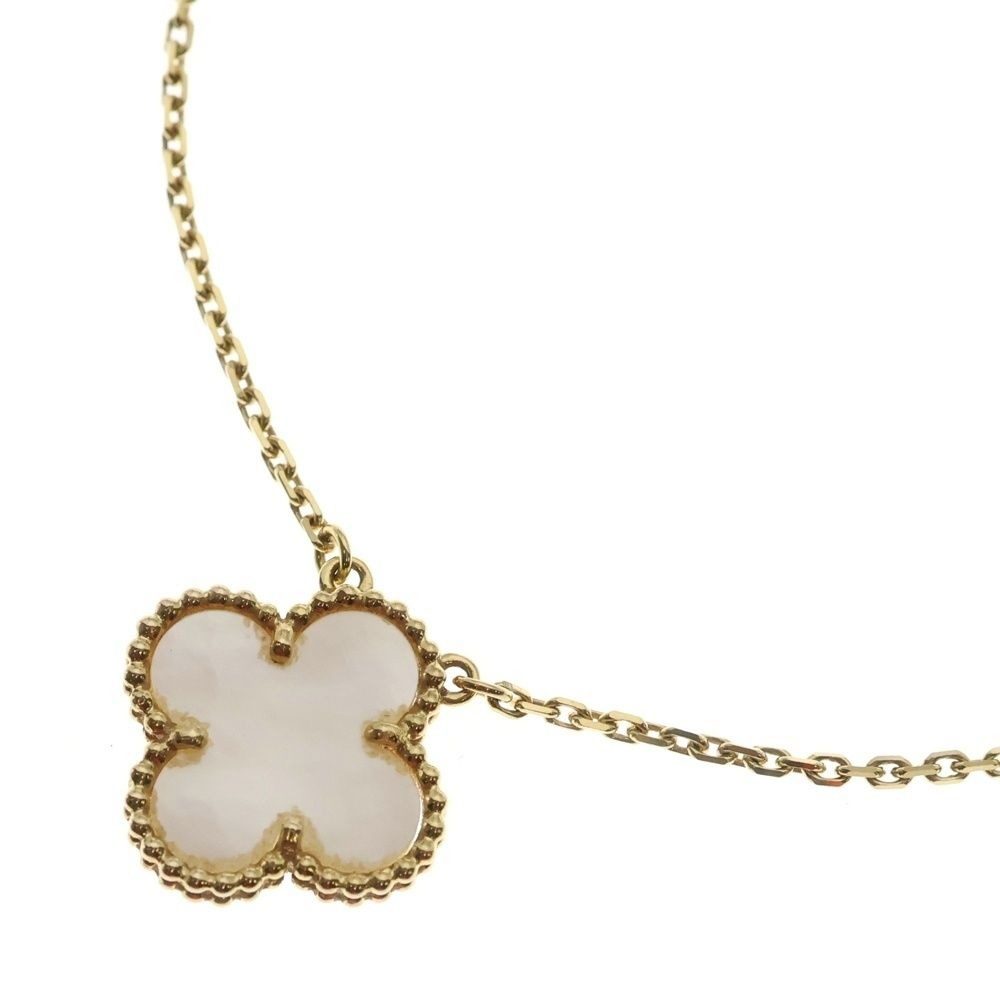 Van Cleef & Arpels Vintage Alhambra Mother of Pearl Necklace Yellow Gold