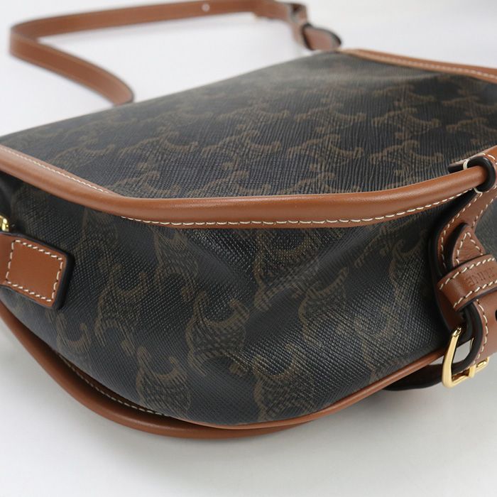 Celine Medium Folco Bag Triomphe Canvas 19150 2BZJ 04LU Crossbody Shoulder Bag