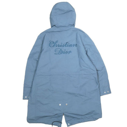 Dior Kenny Scharf Nylon Mod Coat Logo Embroidery Hoodie 48 Blue
