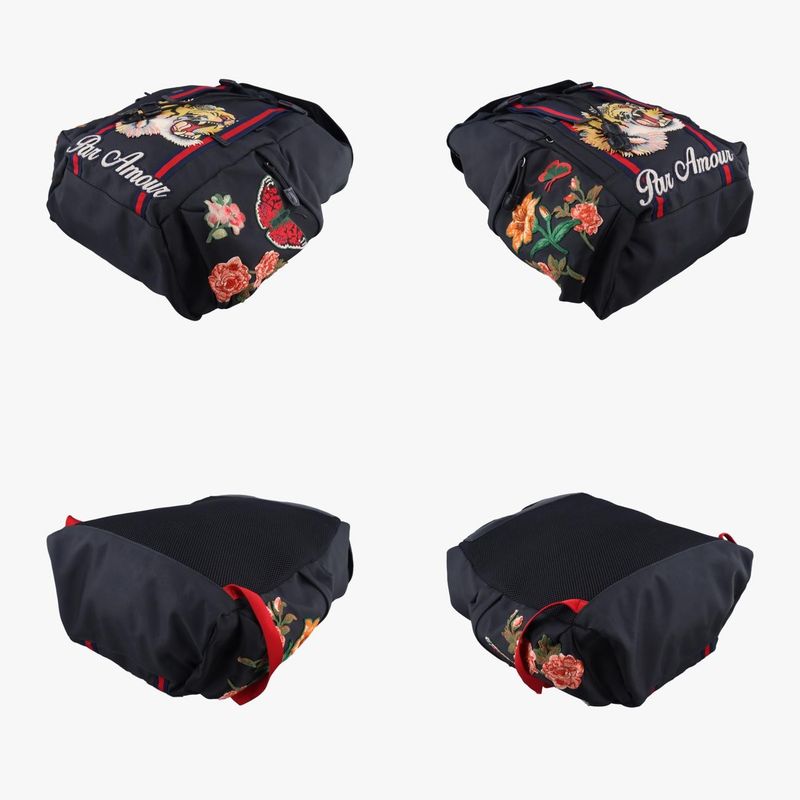 Guccisherry Line Embroidery Taiga - Black And Multicolor Canvas 429037f019941959