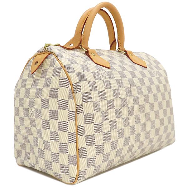 Louis Vuitton Handbag Speedy 30 Damier Azure Canvas Damier Azure Gold Hardware