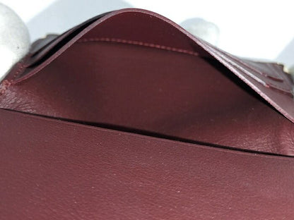 Cartier Mustline Card Case Business Card Holder Leather Bordeaux