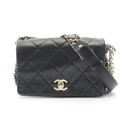 Chanel Shoulder Bag Quilted Black Lambskin Small