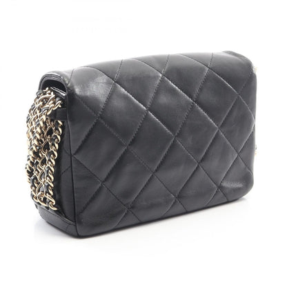 Chanel Shoulder Bag Quilted Black Lambskin Small — view 2