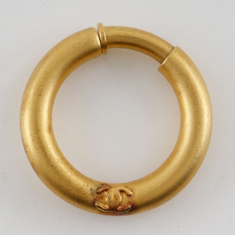 Chanel Coco Loop Vintage Gold Plated Ladies 22.6g Earrings