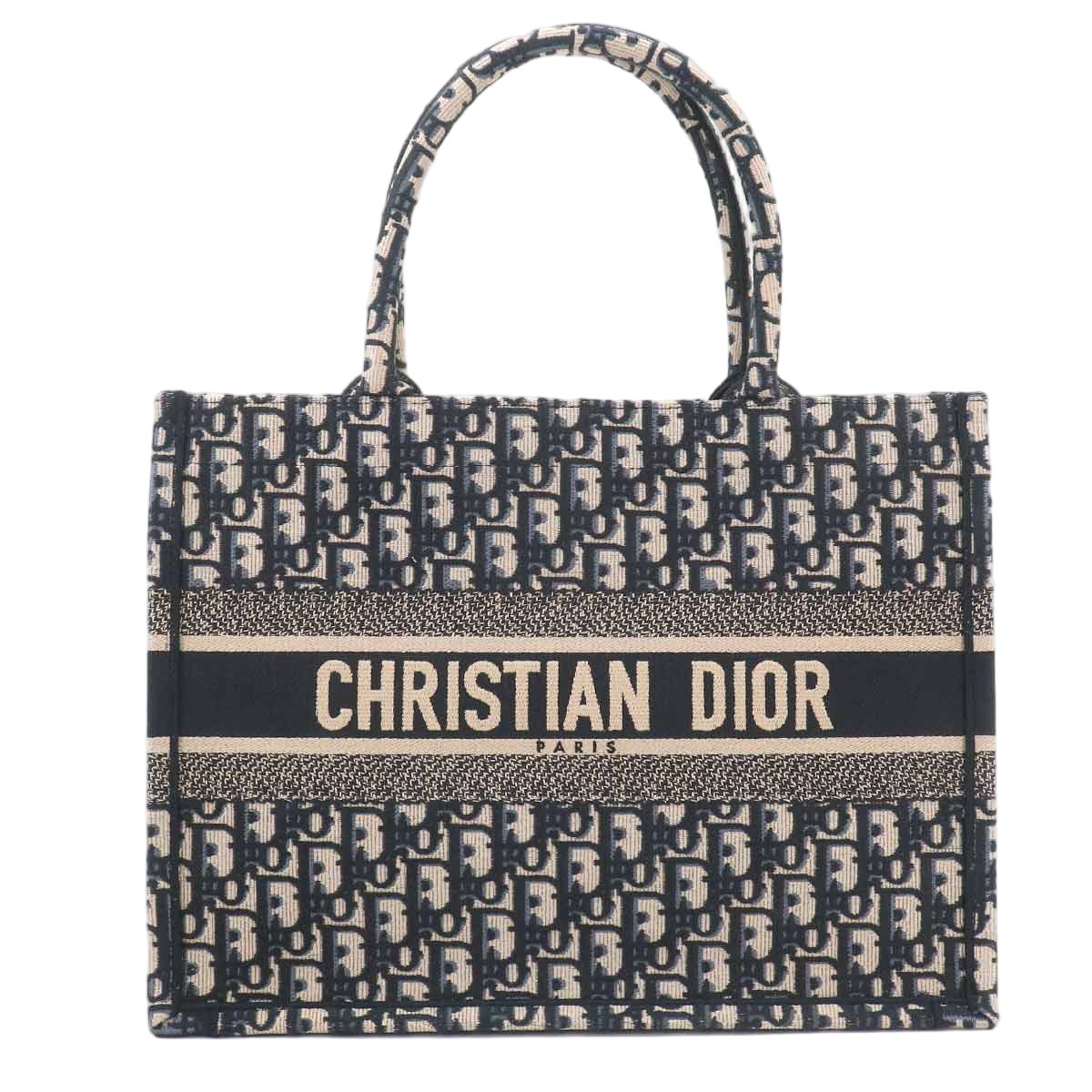 Dior Oblique Book Tote Canvas Navy