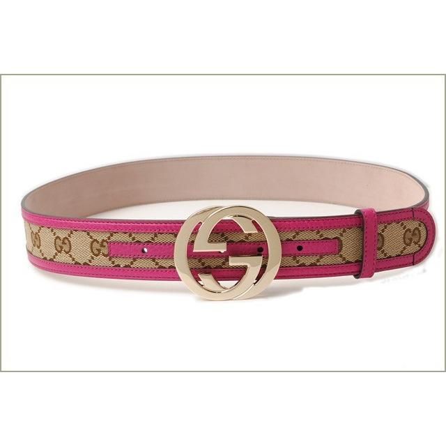 Unused Gucci Belt GG Brown Beige Pink 114876 Fwcgg 8961