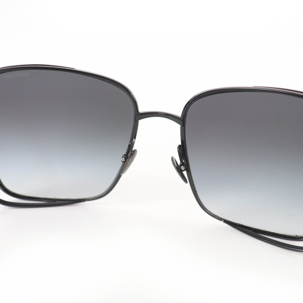 Chanel Logo Square Sunglasses Eyewear Black with Case — view 7