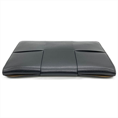 Bottega Veneta Maxi Intrecciato Arco Document Case Briefcase Calf Black Men's