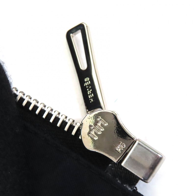 Hermes 22AW 2h0106dg Cashmere Blend Serie Button Zip Up Quilted Coat Dark Navy