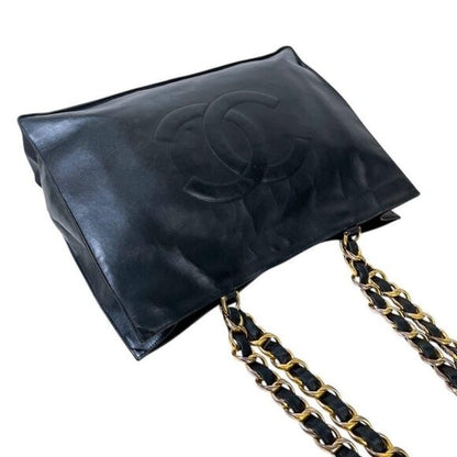 Authentic CHANEL Jumbo XL Shopping Tote Timeless Classic Black Lambskin Vintage — view 6