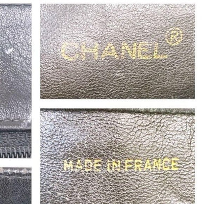 Authentic CHANEL Jumbo XL Shopping Tote Timeless Classic Black Lambskin Vintage — view 9