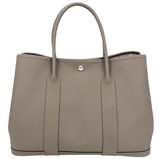 Hermes Handbag Garden Party PM Tote Leather Beige
