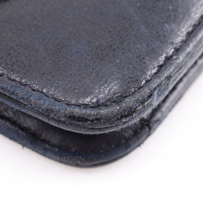 Chanel Coco Mark Vintage Lambskin Black Women's Long Wallet