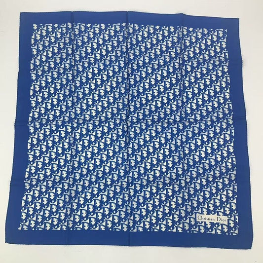 Christian DIOR Scarf Silk Trotter Blue