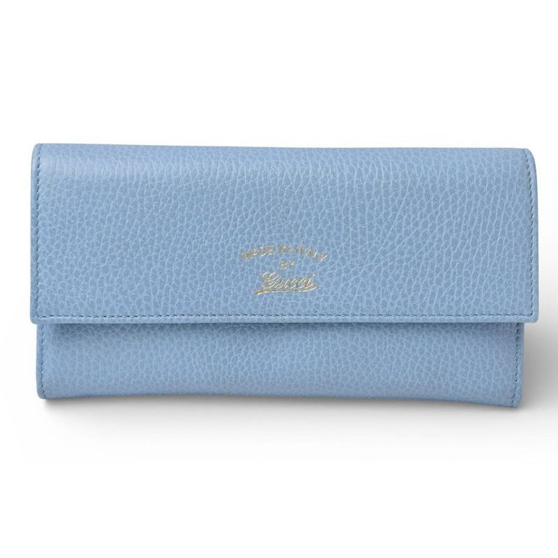 Gucci Wallet Bifold Long Swing Leather Blue