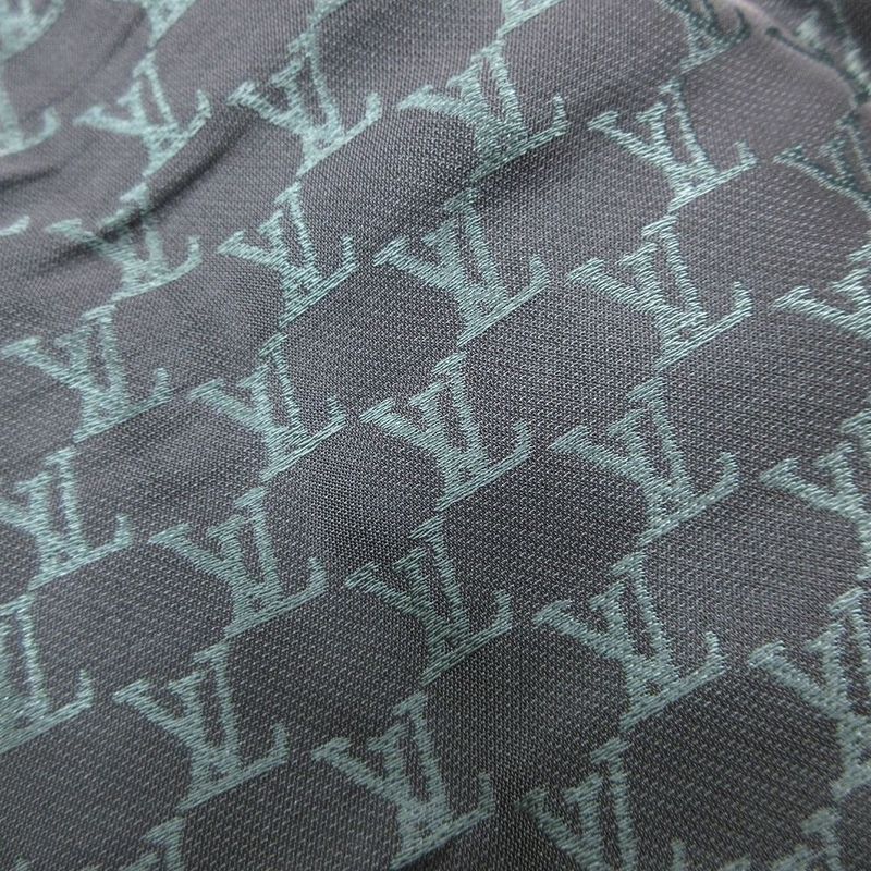 Louis Vuitton 24aw Jacquard Monogram Silk Plend Shorts Grey Size XL Men's